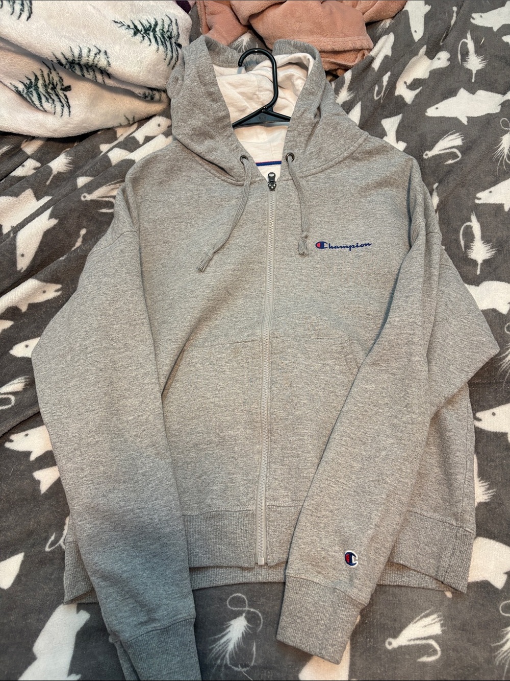 Champion Gray Full-Zip Hoodie Jacket